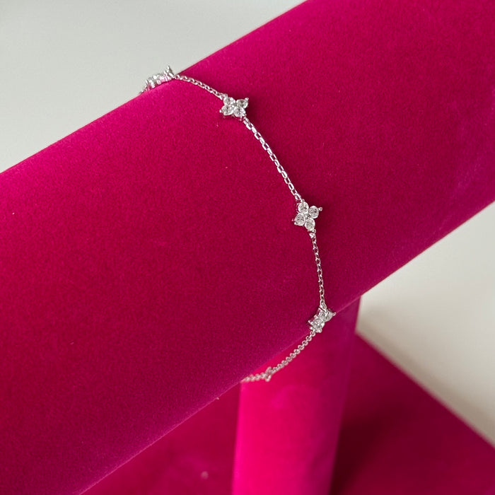 Diamond Flower Bracelet