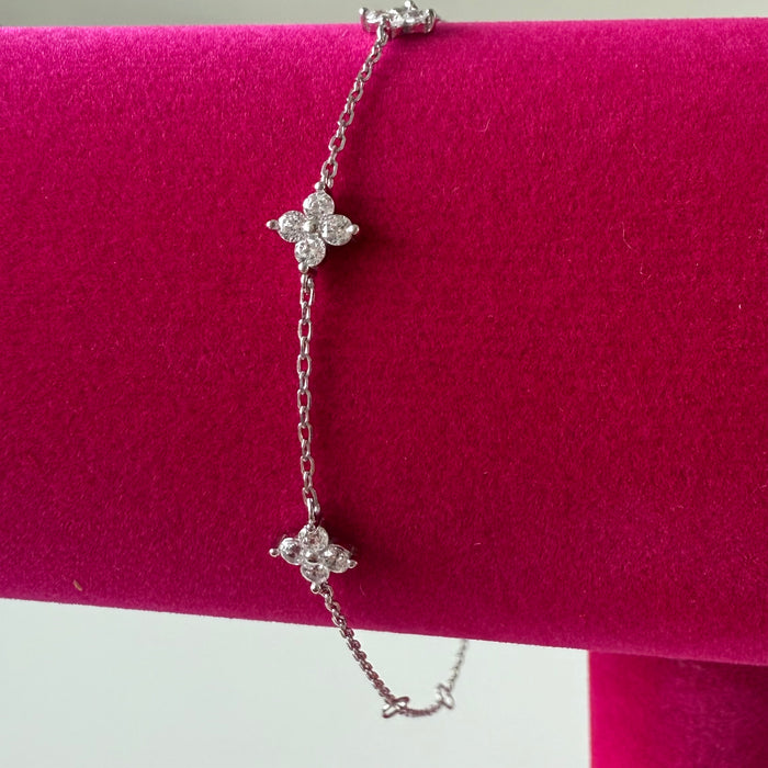 Diamond Flower Bracelet