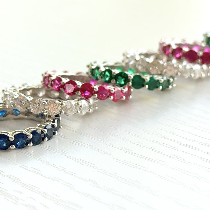 Tennis Rings (colourful Gemstones)