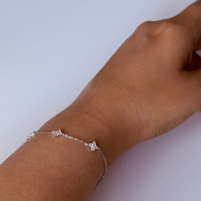 Diamond Flower Bracelet
