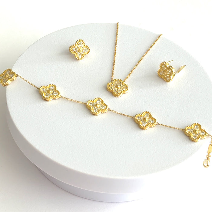 V&A style 18k gold-plated Sterling Silver Set