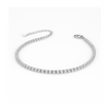 925 Sterling Silver tennis bracelet with cubic zirconia inlay, adjustable size design, elegant jewelry for any occasion.
